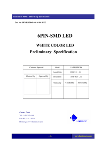 6PIN-SMD LED WHITE COLOR LED Preliminary Specification