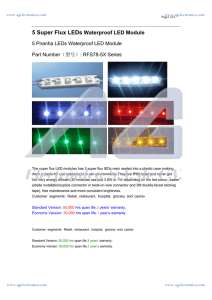 5 Super Flux LEDs Waterproof LED Module