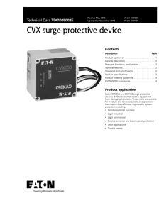 CVX surge protective device