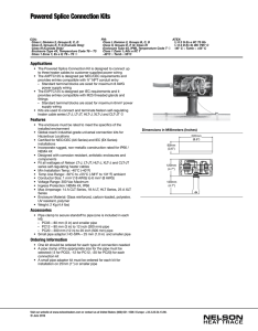 Powered Splice Connection Kit - Emerson Industrial Automation