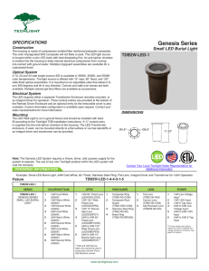 Techlight TDB2WLED1-4-4-2-2-2 Spec Sheet