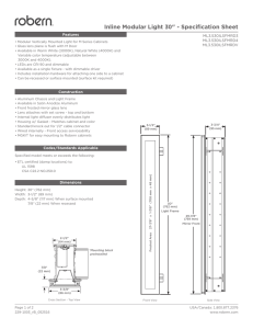 Inline Modular Light 30" - Specification Sheet