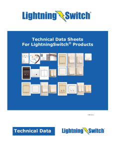 Technical Data Sheets For LightningSwitch® Products