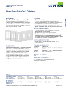 Single-Gang QuickPort® Wallplates