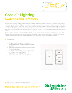 Cassia™ Lighting - Schneider Electric
