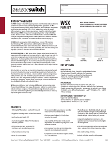 WSX Series Datasheet