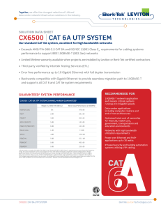 cx6500 | cat 6a utp system