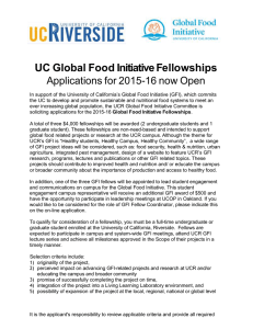 UC Global Food Initiative Fellowships