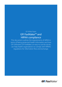 GFI FaxMaker™ and HIPAA compliance