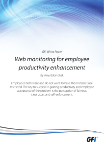 Web monitoring for employee productivity enhancement