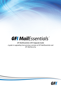 GFI MailEssentials Upgrade Guide