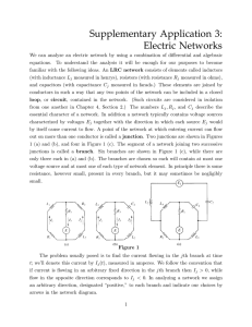 Supplementary Application 3: Electric Networks