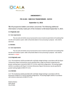 AMENDMENT 1 ITB 13-042 - 5000 KVA