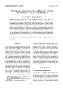 The Lightning Impulse Properties and Breakdown Voltage of Natural