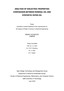 analysis of dielectric properties comparison between mineral oil