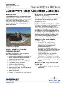 Guided Wave Radar Application Guidelines