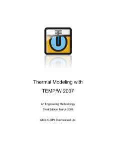 Thermal Modeling with TEMP/W 2007
