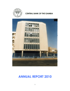 CBG Annual Report 2010 - Central Bank Of The Gambia