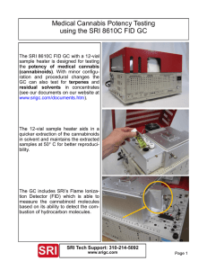 Medical Cannabis Potency Testing using the SRI 8610C FID GC