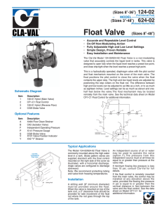 Float Valve (Sizes 8 - Cla-Val