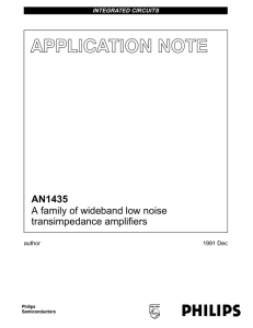 AN1435 A family of wideband low noise transimpedance