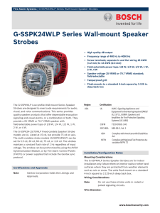 G‑SSPK24WLP Series Wall‑mount Speaker Strobes