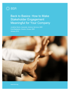 Back to Basics: How to Make Stakeholder Engagement