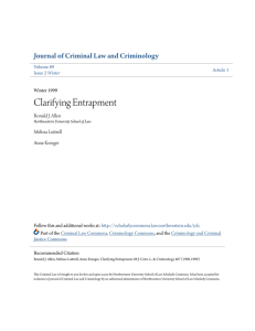 Clarifying Entrapment - Scholarly Commons