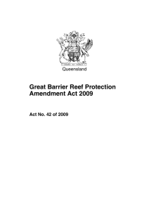 Great Barrier Reef Protection Amendment Act 2009