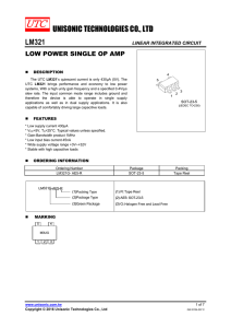 UNISONIC TECHNOLOGIES CO., LTD LM321