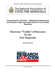 Electronic “Toolkit” of Resources for the First Responder