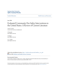 Evaluated Community Fire Safety Interventions in the United States