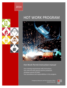 hot work program - McGill University