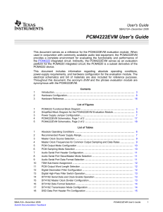 PCM4222EVM User`s Guide