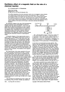 Oscillatory effect of a magnetic field on the rate of a chemical