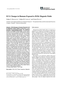ECG Changes in Humans Exposed to 50 Hz Magnetic Fields - J