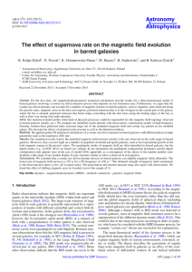 The effect of supernova rate on the magnetic field evolution in