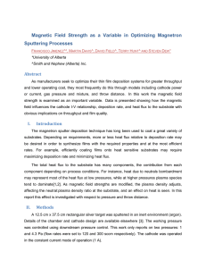 Magnetic Field Strength as a Variable in Optimizing Magnetron