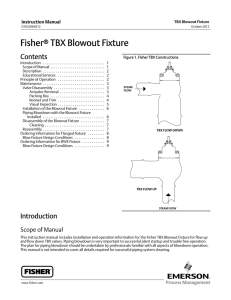 TBX Blowout Fixture - Welcome to Emerson Process Management