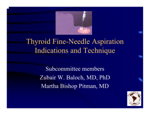 Thyroid Fine-Needle Aspiration Indications and Technique