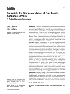 Immediate on‐site interpretation of fine‐needle aspiration smears