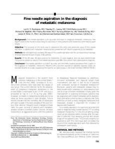 Fine needle aspiration in the diagnosis of metastatic melanoma