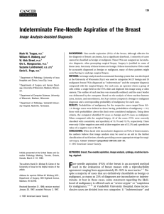 Indeterminate fine-needle aspiration of the breast