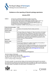 Guidance on the reporting of thyroid cytology specimens January 2016
