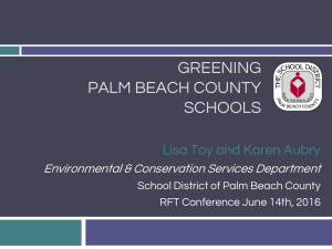 GREENING PALM BEACH COUNTY SCHOOLS