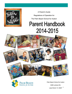 Parent Handbook - The Palm Beach School for Autism