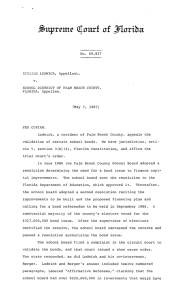 No. 69,827 RICS?i~?D LODWICK, Appellant, SCHOOL DISTRICT