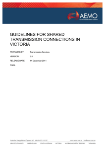 Guidelines for Shared Transmission Connections in Victoria
