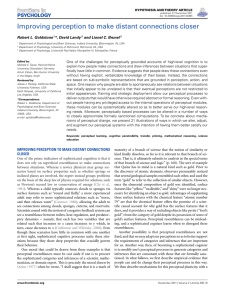 Improving perception to make distant connections closer