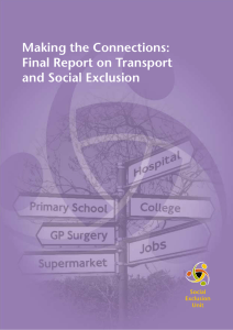 Making the Connections: Final Report on Transport and Social